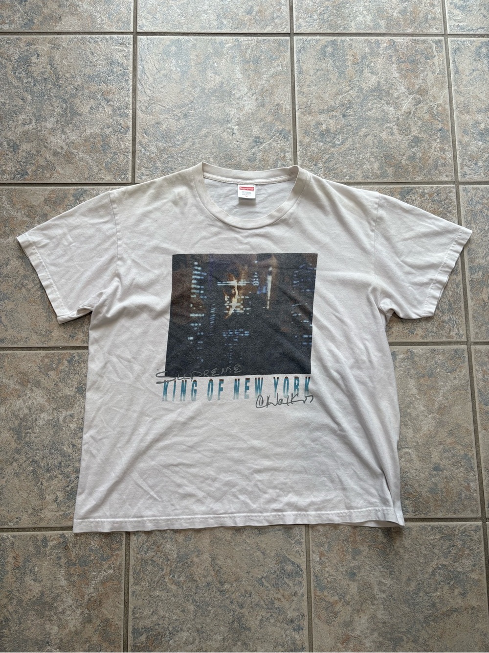 Supreme King of New York Christopher Walken T-Shirt White Large